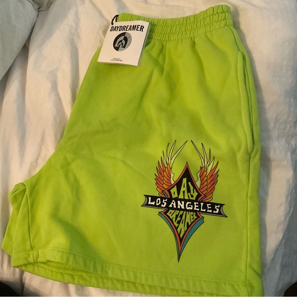 NWT Daydreamer Los Angeles Neon Sweat Shorts - Picture 2 of 2